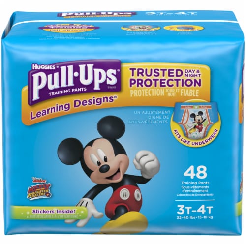 Pull-Ups Learning Designs Boys' Potty Training Pants, 3T-4T (32-40 lbs) Perspective: front