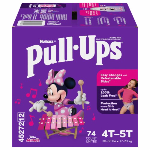 Huggies® Pull-Ups® Learning Designs Girls' Training Pants, 4T-5T (38-50 lbs) Perspective: front