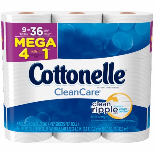Cottonelle Clean Care Mega Roll Bath Tissue Perspective: front