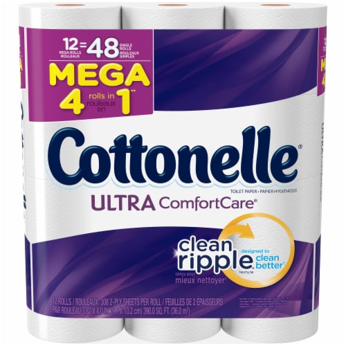 Cottonelle Ultra Comfort Care Mega Roll Bath Tissue Perspective: front