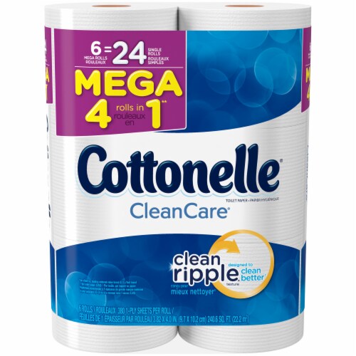 Cottonelle Clean Care Mega Roll Bath Tissue Perspective: front
