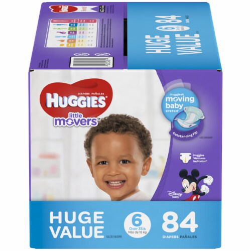 Huggies Little Movers Diapers, Size 6, 1 Month Supply