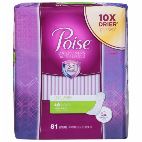 Poise Daily Liners, 81 ct - Harris Teeter