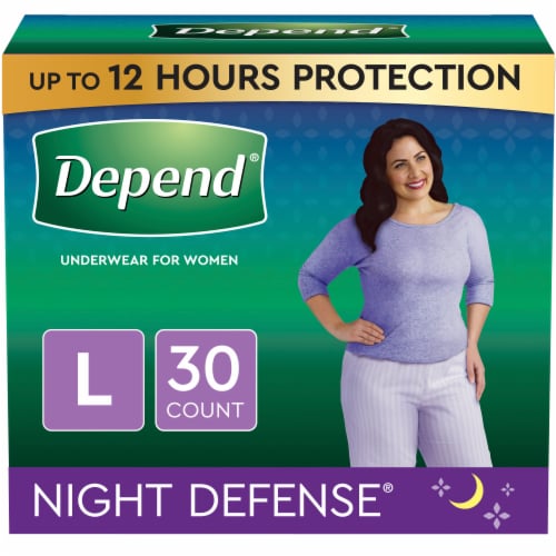 Depend® Night Defense Large Underwear for Women Perspective: front