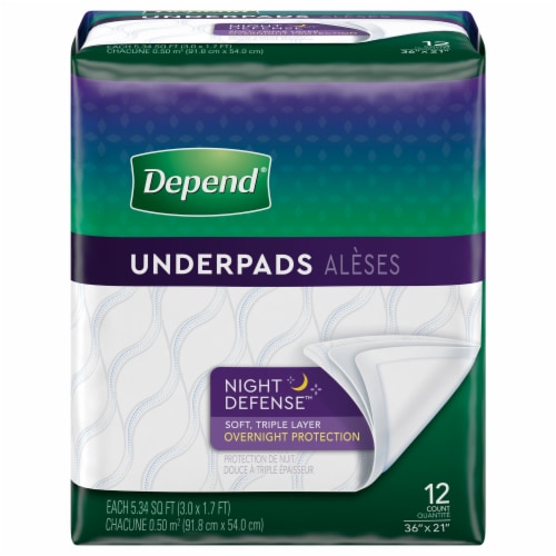 Depend® Night Defense™ Underpads Perspective: front