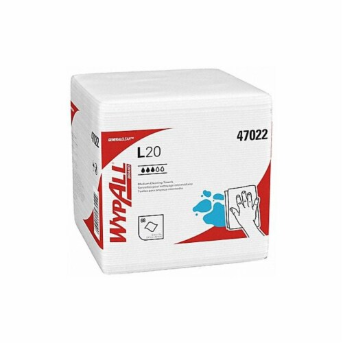L20 Towels, 1/4 Fold, 4-Ply, 12.5 x 13, Unscented, White, 68/Pack, 12 Packs/Carton