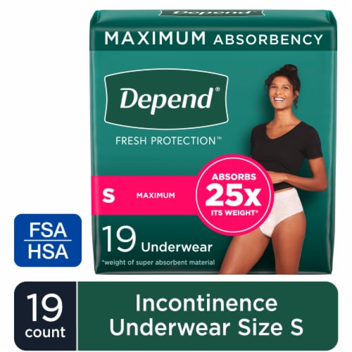 Depend Adult Incontinence Underwear Fresh Protection for Women, Size S Perspective: front