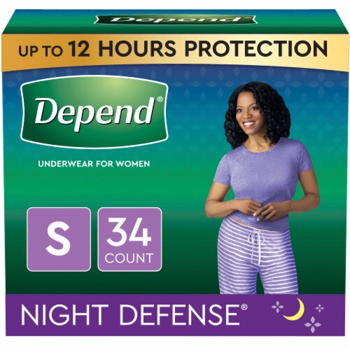 Depend Night Defense Women's Small Underwear Perspective: front