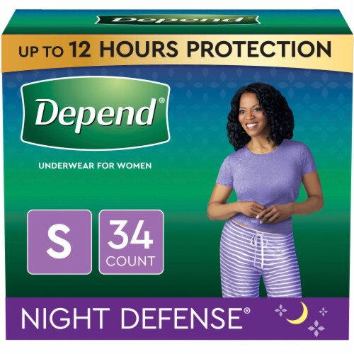 Depend Night Defense Women's Small Underwear, 34 ct - City Market