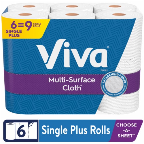 Viva Multi-Surface Cloth Choose-A-Sheet Big Rolls Paper Towels Perspective: front
