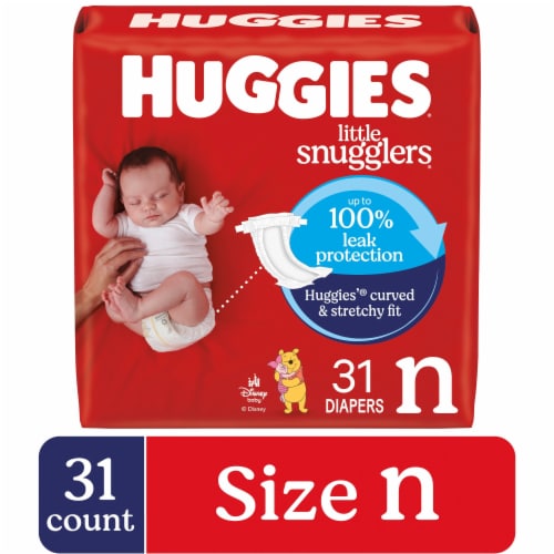 Huggies Little Snugglers Baby Diapers Size Newborn (up to 10 lbs)