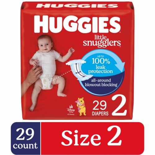 Huggies Little Snugglers Baby Diapers Size 2 (12-18 lbs) Perspective: front