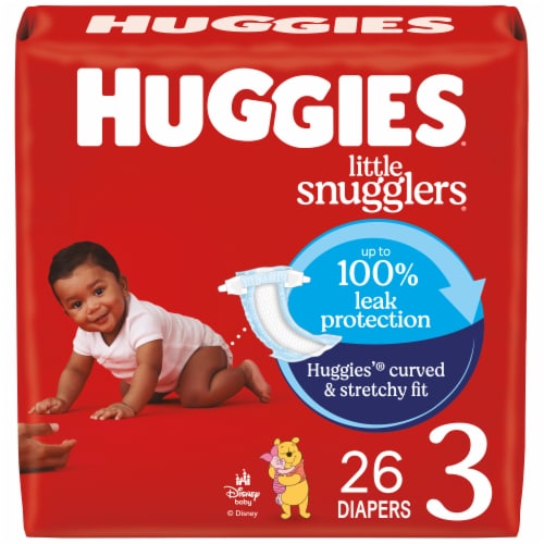 Huggies Little Snugglers Diapers, Size 3 - 26 ct