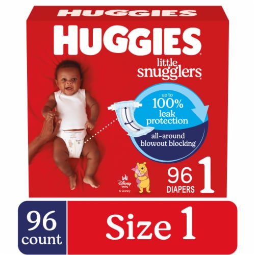  Huggies Snug & Dry Diapers, Size 1, 100 Count : Baby