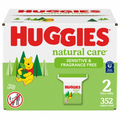 Huggies Natural Care Unscented Sensitive Baby Wipes Perspective: front