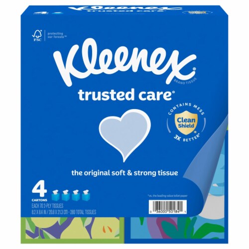 Kleenex® Trusted Care® Facial Tissues Perspective: front
