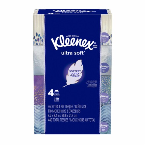 Kleenex Ultra Soft Facial Tissues Perspective: front