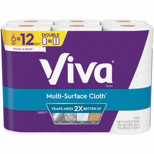 Viva® Multi-Surface Cloth™ Choose-A-Sheet™ Paper Towel Double Rolls Perspective: front