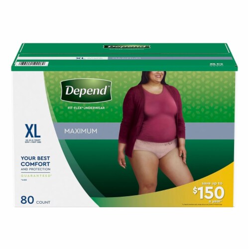 Depends discount sizes womens