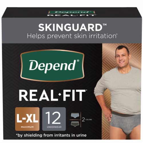 Depend Real Fit Maximum Absorbency Large/Extra Large Men Incontinence  Underwear, 20 ct - Kroger