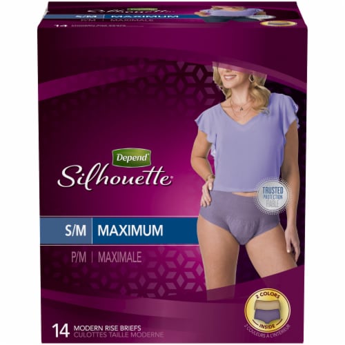 Depend Silhouette Incontinence Underwear - Large, Maximum Absorbency, Pink,  20 ct