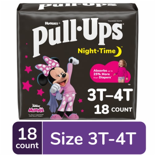 Pull-Ups Night-Time Girls' Potty Training Pants 3T-4T (32-40 lbs) Perspective: front