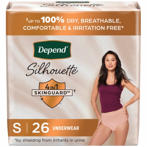 Depend Silhouette Adult Incontinence Maximum Pink Underwear, 26 ct