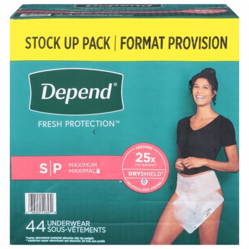 Depend Fresh Protection Adult Incontinence Underwear Maximum Absorbency  Medium Blush Underwear, 30 count - Ralphs