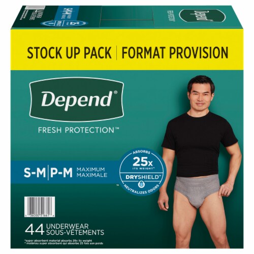 Depend® Men's Fit-Flex® Maximum Absorbency Incontinence Underwear Stock Up  Pack, 44 ct - King Soopers