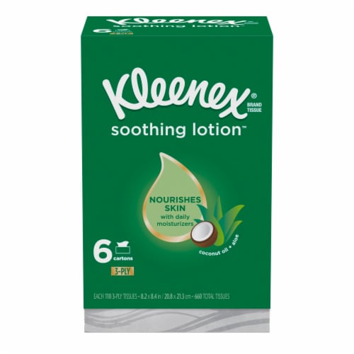 Kleenex Soothing Lotion Facial Tissue Perspective: front