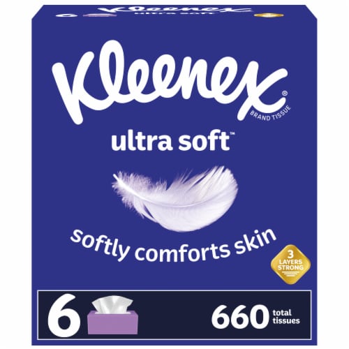 Kleenex Ultra Soft Facial Tissues - Flat Boxes Perspective: front