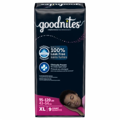 Goodnites® Girls' Bedwetting Underwear, XL (95-140 lbs), XL - City Market