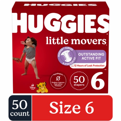 Huggies Little Movers. Diapers, Disney Baby, 6 (Over 35 lb) - 16 diapers