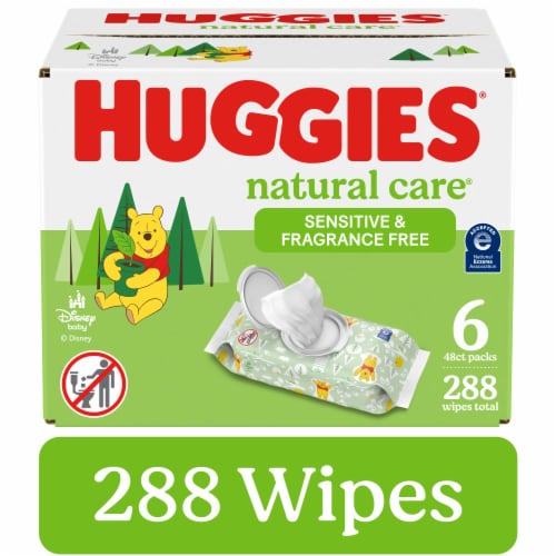 Huggies Natural Care Unscented Sensitive Baby Wipes Perspective: front