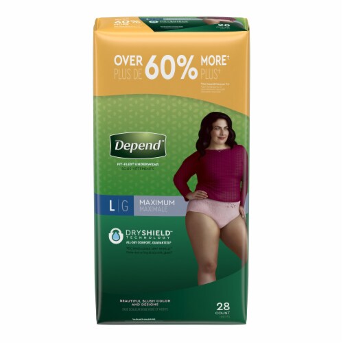 Depend Adult Incontinence/Postpartum Underwear for Women, Max