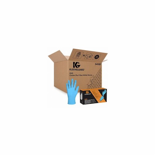 G10 Comfort Plus Blue Nitrile Gloves, Light Blue, Medium, 1,000/Carton