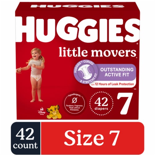 Huggies Little Movers Baby Diapers, Size 7 (41+ lbs), 42 count - Kroger