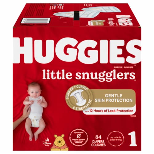 Huggies® Little Snugglers® Baby Diapers Size 1 (8-14 lbs) Perspective: front