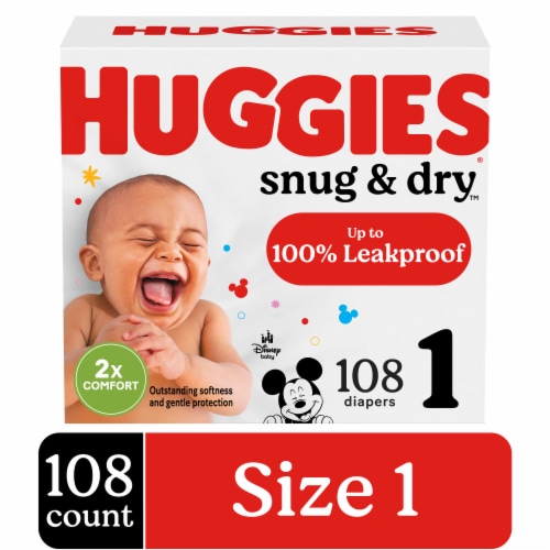 Huggies Snug & Dry Diapers Disney Size 1 8-14 LB - 50 CT, Diapers