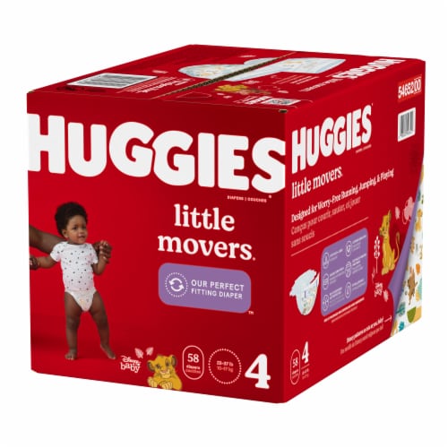 Huggies Little Movers Baby Diapers, Size 4 (22-37 lbs)