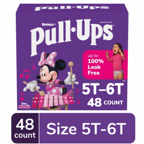 Pull-Ups Learning Designs Girls' Potty Training Pants 5T-6T (50+ lbs ...