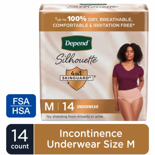 Incontinence Underwear, Depends Silhouette Briefs