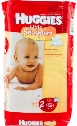 Huggies Little Snugglers Baby Diapers, Size 2 (12-18 lbs) Perspective: front