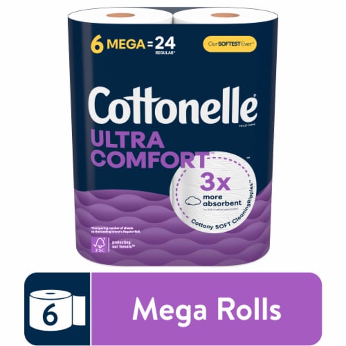 Cottonelle Ultra Comfort Soft Toilet Paper Perspective: front