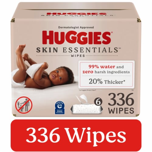 Huggies Skin Essentials Hypoallergenic Baby Wipes Perspective: front