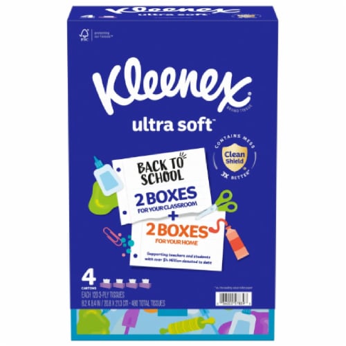 Kleenex Ultra Soft Facial Tissues Perspective: front