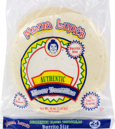 Mama Lupe's Authentic Burrito Size Flour Tortillas Perspective: front