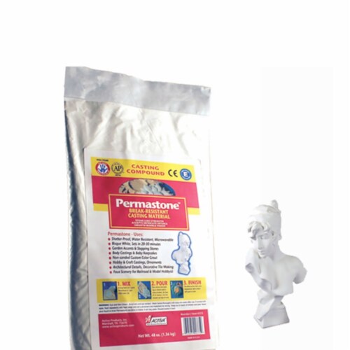 Permastone 375 Activa 48 oz Bag of Casting Compound Perspective: front