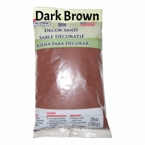 Decor Sand 4278 Activa 28 oz Bag of Decorative Sand, Dark Brown Perspective: front
