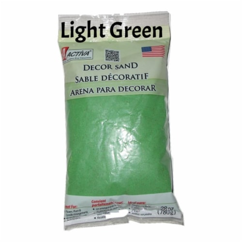 Decor Sand 4297 Activa 28 oz Bag of Decorative Sand, Light Green Perspective: front